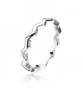 ZINZI zlv. aanschuifring zig-zag maat 54 - 3171766