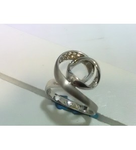 Tétino zilveren ring RH mat/glans met zirconia maat 18 - 3171705