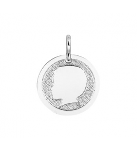 Zilver kinderkopje jongen RH poli/mat 14 mm - 3171693
