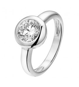 Zilveren ring RH met zirconia maat 17¾ - 3171886
