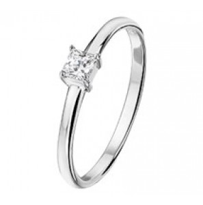 Zilveren damesring RH met zirconia maat 17,75 - 3172196