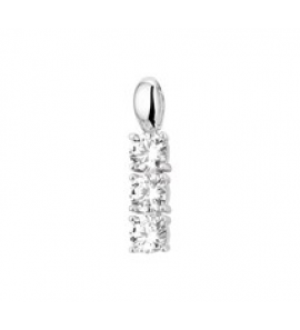 Zilveren hanger RH balkje met zirconia - 3180462