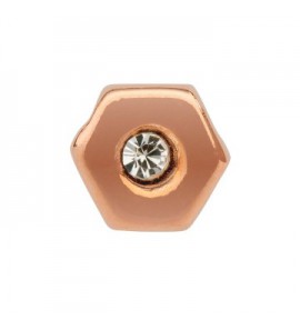 Imotional hanger 6-kant met zirconia rosé verguld - 3180214