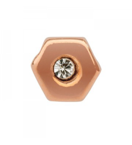 Imotional hanger 6-kant met zirconia rosé verguld - 3180214