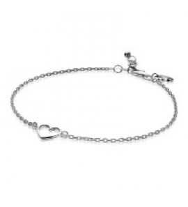 ZINZI zilveren armband met open hartje 18,5/20,5 cm - 3180089
