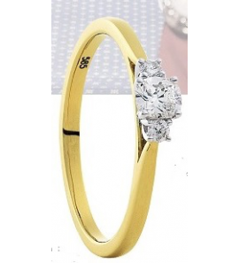 Eclat geelgouden meghan Markle ring 0,25 crt TW-SI - 3180439