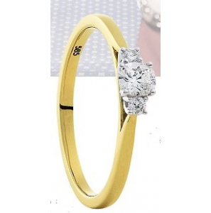Eclat geelgouden meghan Markle ring 0,25 crt TW-SI - 3180439