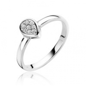 ZINZI zilveren ring druppelvorm pavé zirconia's maat 54 - 3180524
