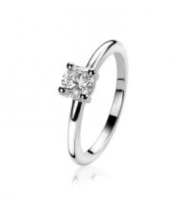 ZINZI zlv. aanschuifring met zirconia in chaton 7 mm mt. 56 - 3181120