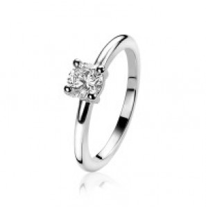 ZINZI zlv. aanschuifring met zirconia in chaton 7 mm mt. 56 - 3181120