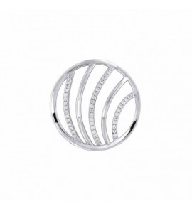 MY iMenso "Curly Waves" fantasy cz 24 mm insignia (925/rhod-plated) - 3190547