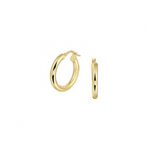 ZilGold oorringen met hefboomsluiting, 14 karaat goud met een kern van 925 zilver (21x3 mm) - 3190562