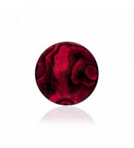 MY iMenso "abalone in red resin" 24 mm insignia - 3181213