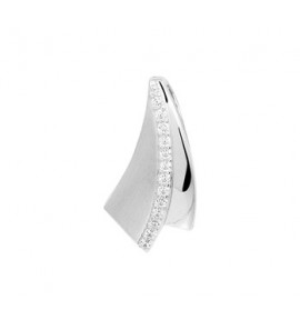 Zilveren hanger RH mat/glans met zirconia - 3181348