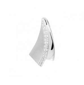 Zilveren hanger RH mat/glans met zirconia - 3181348