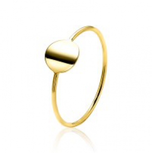 ZINZI GOLD ring met rond plaatjes glad mt 54 - 3181484