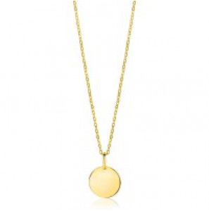 ZINZI GOLD collier met rond plaatje 45 cm - 3181499