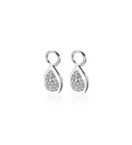 ZINZI zlv. creoolhangers druppelvorm met zirconia&#39;s pavÚ - 3181504