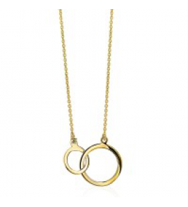 ZINZI GOLD collier "shorty" twee rondjes in elkaar 40-42 cm - 3181510