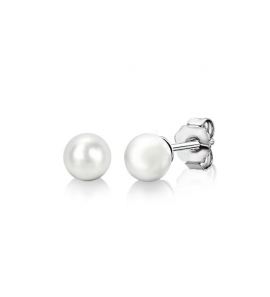 ZINZI zilveren oorknoppen 6mm wit parel ZIO1317 - 3181530