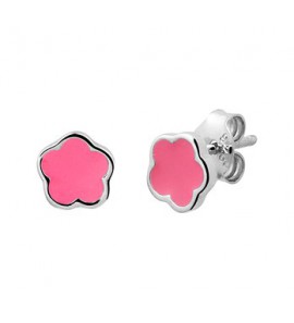 Zilver oorknoppen bloem - 3181581