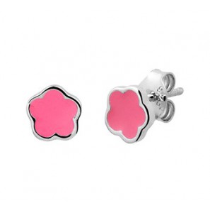 Zilver oorknoppen bloem - 3181581