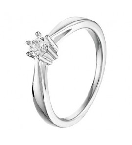 Zilveren damesring RH met zirconia maat 16‹¨« - 3181597
