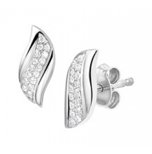 Zilveren oorknop RH fantasie met zirconia - 3181709