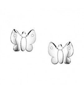 Zilveren oorknop kind RH vlinder - 3181716