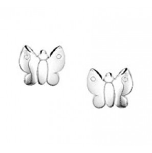 Zilveren oorknop kind RH vlinder - 3181716