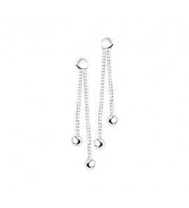 Zilveren oorhanger kind RH met bolletje/gourmet - 3181739