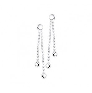 Zilveren oorhanger kind RH met bolletje/gourmet - 3181739