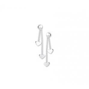 Zilveren oorhanger kind RH met hartje/gourmet - 3181740