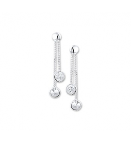 Zilveren oorhanger kind RH met zirconia/gourmet - 3181742