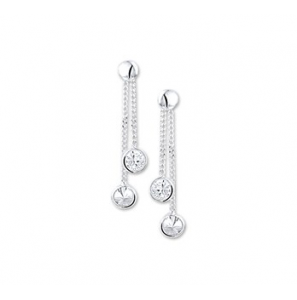 Zilveren oorhanger kind RH met zirconia/gourmet - 3181742