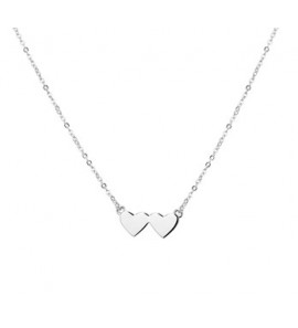 Zilveren collier anker RH met twee hartjes 40-44 cm - 3181751