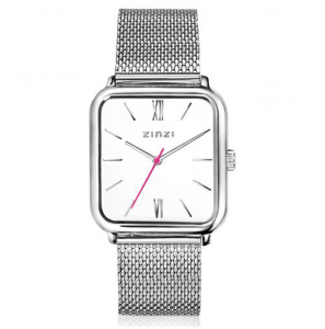 ZINZI horloge RH klein / wijzerplaat wit /  mesh band - 3181864