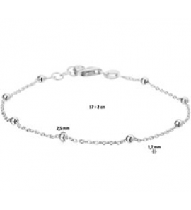 Zilveren armband RH bolletjes 17-19 cm - 3181794