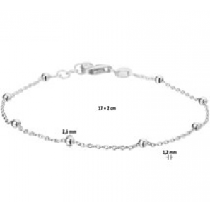 Zilveren armband RH bolletjes 17-19 cm - 3181794
