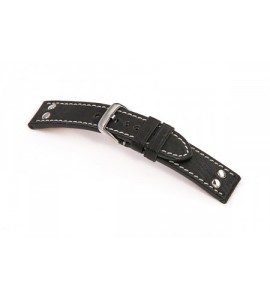 Happel Lederband Rockford 24 mm zwart - 3182149