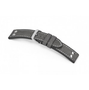 Happel Lederband Rockford 24 mm steen grijs - 3182150