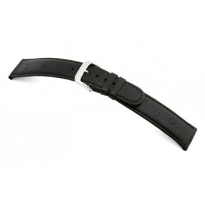 Happel Lederband Dundee 18 mm zwart met Struisvogel print - 3182115