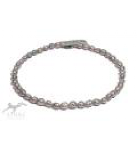Di-Perle zoetwaterparel barock zilver grijs  9-10 mm 49 cm - 3182440