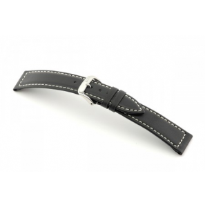 Happel Lederband Del Mar WR 22 mm zwart - 3182170