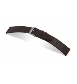 Happel Lederband Charleston 20 mm mokka mit Alligator print - 3182212