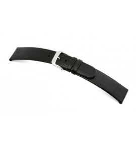 Happel Lederband Santa Cruz 18 mm zwart met Teju-hagedis print - 3182240