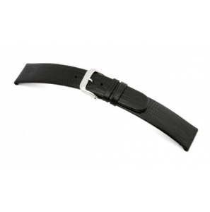 Happel Lederband Santa Cruz 18 mm zwart met Teju-hagedis print - 3182240