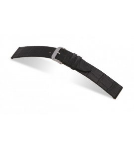 Happel Lederband Charleston 18 mm zwart mit Alligator print - 3182241
