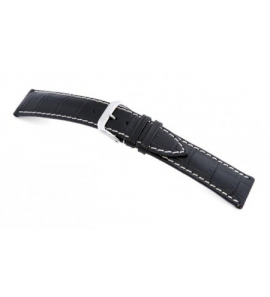 Happel Lederband Tupelo 18 mm zwart met Alligator - 3182249
