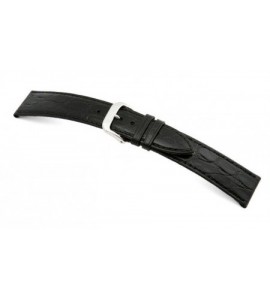 Happel Lederband Bahia 16 mm zwart met Krokodil print - 3182308